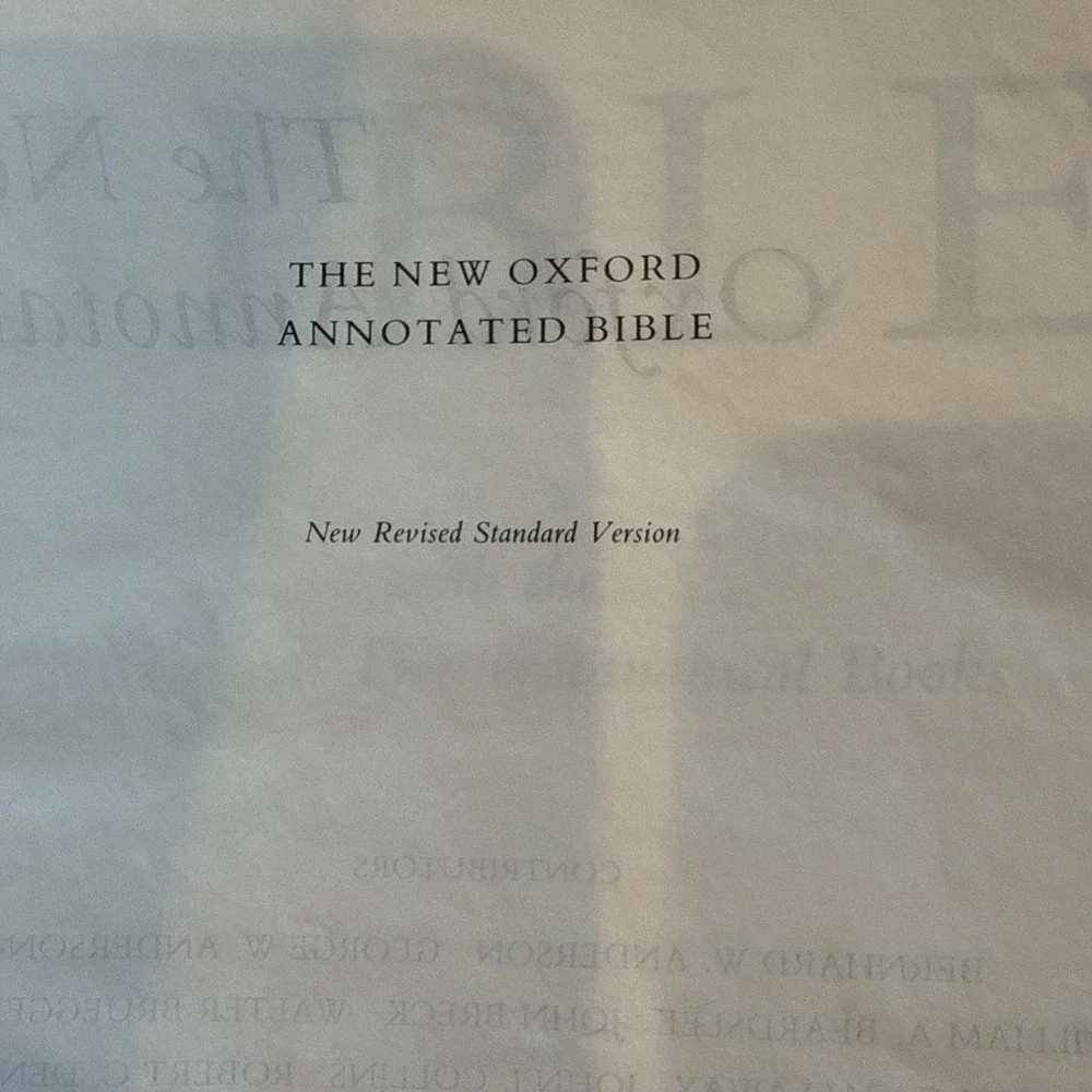 The New Oxford Annotated Bible with the Apocrypha: New Revised Standard NRSV
